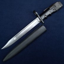 British Lee Enfield No. 7 Mk 1 Land Service Bayonet with Black Grips, by B.S.A. 2